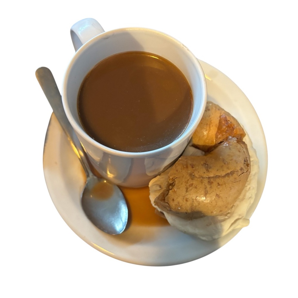 White Ceramic Coffee Mug with Saucer
